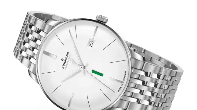 Junghans: Meister Gangreserve Edition 160 mit grüner Anzeige