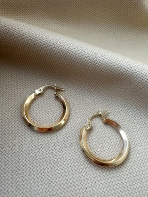 Złote kolczyki 585 KÓŁKA - miniatura 1