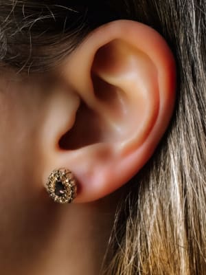 Złote kolczyki 585 KAMIENIE - miniatura 2