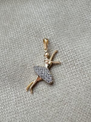 Złota zawieszka próba 585 BALETNICA - miniatura 1