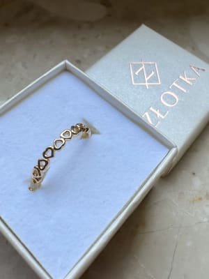 Złoty pierścionek 585 SERDUSZKA R.17 - miniatura 3