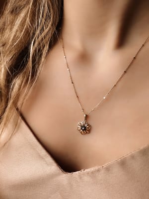 Złota zawieszka próba 585 KWIATEK - miniatura 2