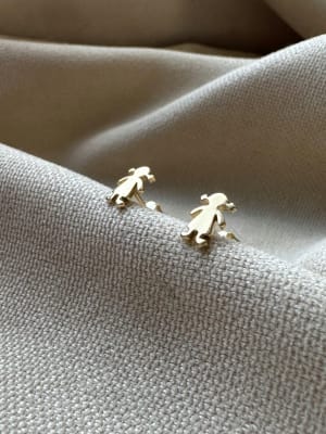 Złote kolczyki 585 DZIEWCZYNKI - miniatura 1