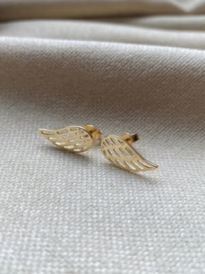 Złote kolczyki 585 SKRZYDŁA - miniatura 3