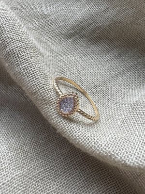 Złoty pierścionek 585 ŁEZKA R.18 - miniatura 1