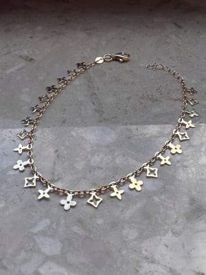 Złota bransoletka 585 WISZĄCE KONICZYNKI - miniatura 1