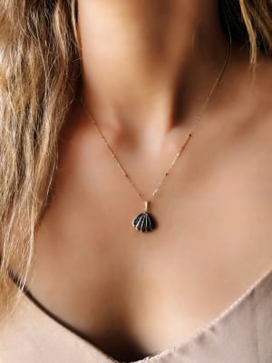 Złota zawieszka próba 585 MUSZELKA, MUSZLA - miniatura 2