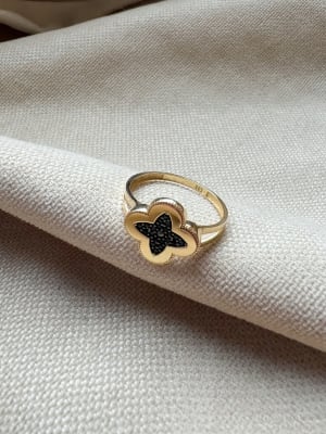 Złoty pierścionek 585 KONICZYNKA - miniatura 1