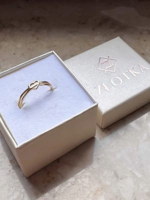 Złoty pierścionek 585 SERDUSZKO R.18 - miniatura 3