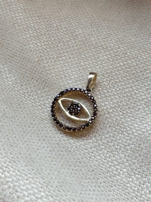 Złota zawieszka próba 585 OKO W KÓŁKU - miniatura 1