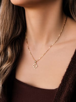 Złota zawieszka próba 585 KONICZYNKA, KWIATEK - miniatura 2