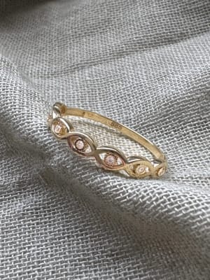 Złoty pierścionek 585 OCZKA - miniatura 1