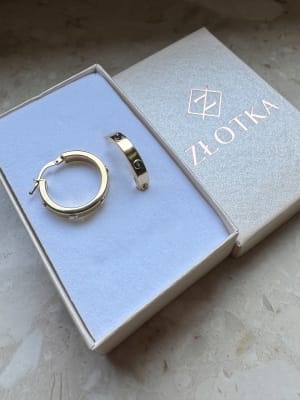 Złote kolczyki 585 KÓŁKA - miniatura 1