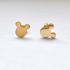 Złote kolczyki 333 MYSZKA MICKEY - miniatura 1