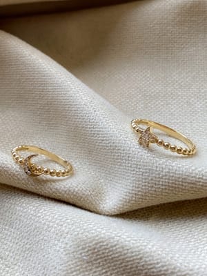 Złoty pierścionek 585 GWIAZDKA R.16 - miniatura 2