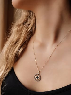 Złota zawieszka próba 585 SŁOŃCE - miniatura 2