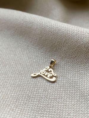 Złota zawieszka próba 585 LOVE - miniatura 1