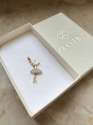 Złota zawieszka próba 585 BALETNICA - miniatura 3