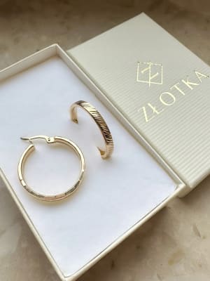 Złote kolczyki 585 KÓŁKA - miniatura 4