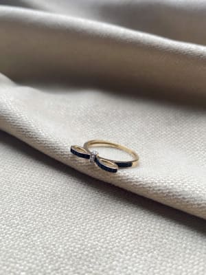 Złoty pierścionek 585 KOKARDKA - miniatura 2