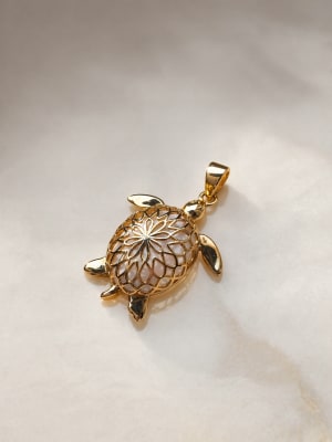 Złota zawieszka próba 585 ŻÓŁW - miniatura 1