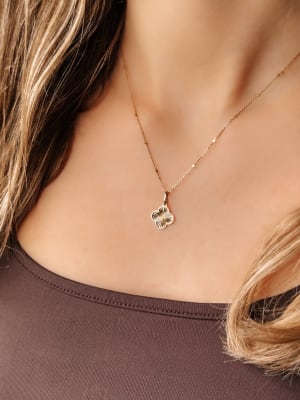 Złota zawieszka próba 585 KONICZYNKA DIAMENTOWANA - miniatura 3