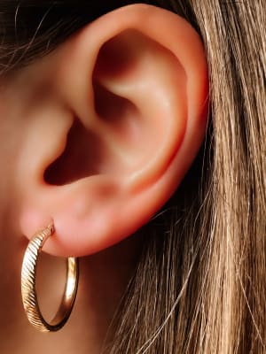 Złote kolczyki 585 KÓŁKA - miniatura 3