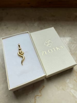 Złota zawieszka próba 585 WĄŻ - miniatura 3