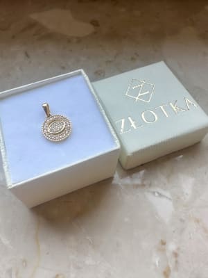 Złota zawieszka próba 585 OKO CYRKONIE - miniatura 3