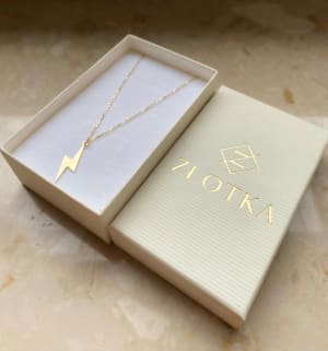 Złoty naszyjnik 585 BŁYSKAWICA, PIORUN - miniatura 3