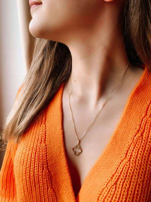 Złota zawieszka próba 585 KONICZYNKA KOLOROWA - miniatura 2