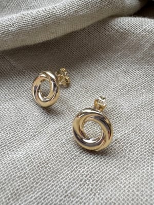 Złote kolczyki 585 KÓŁECZKA - miniatura 2