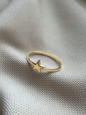 Złoty pierścionek 585 GWIAZDKA R.18 - miniatura 1