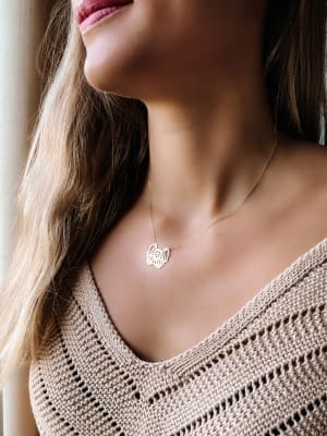 Złoty naszyjnik 585 PIESEK, BULDOG ORIGAMI - miniatura 2