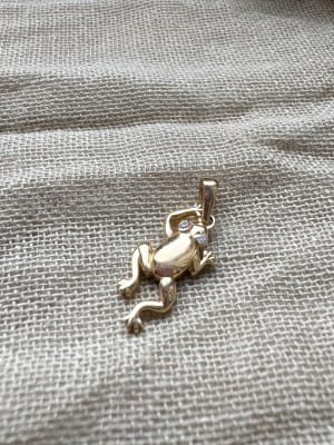 Złota zawieszka próba 585 ŻABA - miniatura 2
