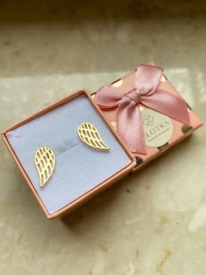 Złote kolczyki 585 SKRZYDŁA - miniatura 5