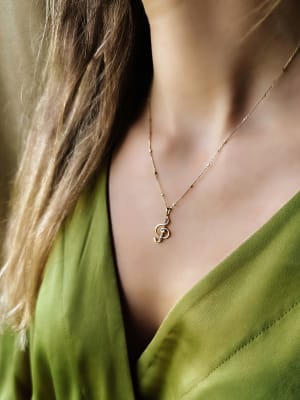 Złota zawieszka próba 585 KLUCZ WIOLINOWY - miniatura 2