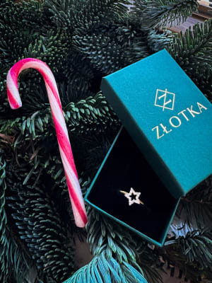 Złoty pierścionek 585 GWIAZDKA Z CYRKONIAMI - miniatura 3