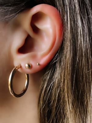 Złote kolczyki 585 KÓŁKA - miniatura 2