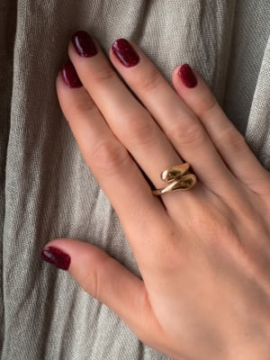 Złoty pierścionek 585 KROPLE - miniatura 3