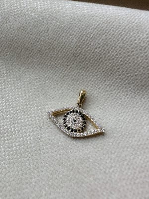 Złota zawieszka próba 585 OKO CYRKONIE - miniatura 1