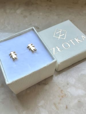 Złote kolczyki 585 DZIEWCZYNKI - miniatura 2