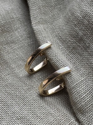 Złote kolczyki 585 WYGIĘTE - miniatura 1