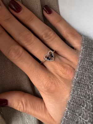 Złoty pierścionek 585 SERCE - miniatura 2