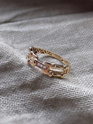 Złoty pierścionek 585 ŁAŃCUCH - miniatura 3