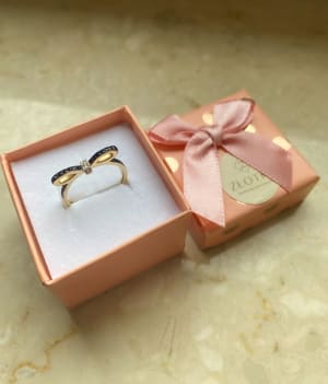 Złoty pierścionek 585 KOKARDKA - miniatura 5