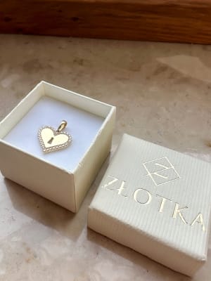 Złota zawieszka 585 SERCE, KLUCZ - miniatura 2