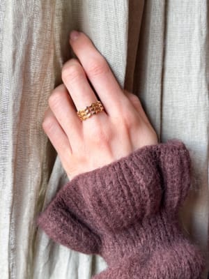 Złoty pierścionek 585 FALOWANY R.16 - miniatura 3