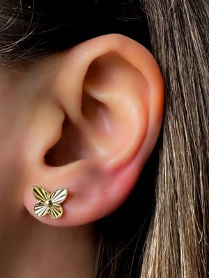 Złote kolczyki 585 MOTYLKI - miniatura 2