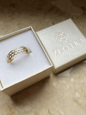 Złoty pierścionek 585 SERDUSZKA - miniatura 3